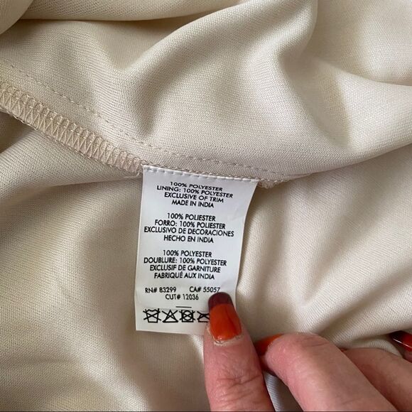 NEW MARINA champagne embellished beaded maxi ballroom prom wedding gown 12 - Picture 8 of 11